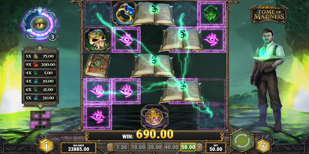 Rich Wilde and the Tome of Madness slot game Special Effects