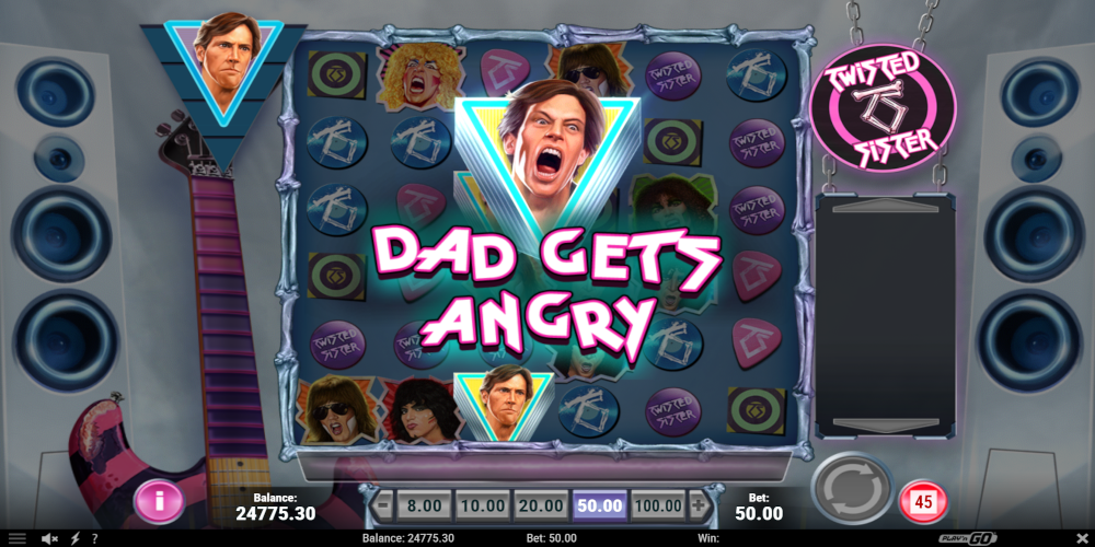 Twisted Sister slot game Dad Get's Angry