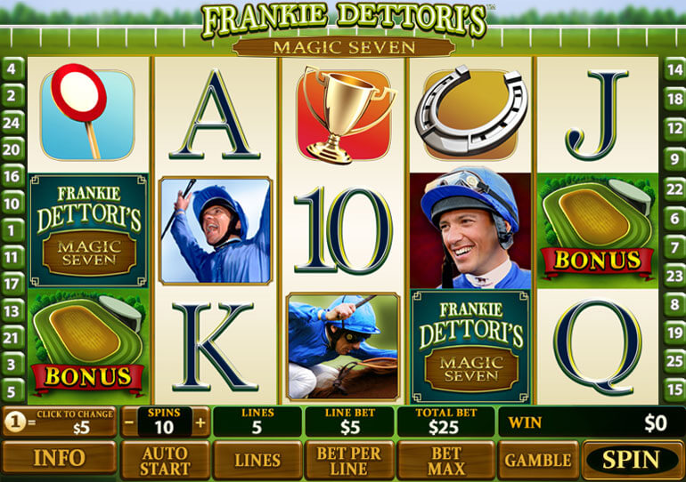 Spēļu automāti online bezmaksas - Frankie Dettori’s Magnificent Seven slot