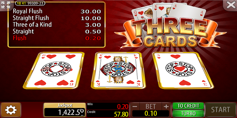 Wazdan online casino game - Three Cards poker Wazdan online casino game - Three Cards poker