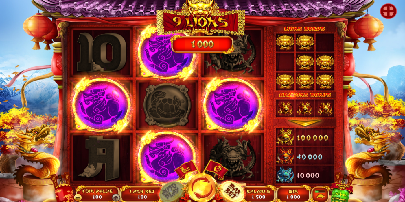 Wazdan slot gameplay - 9 Lions