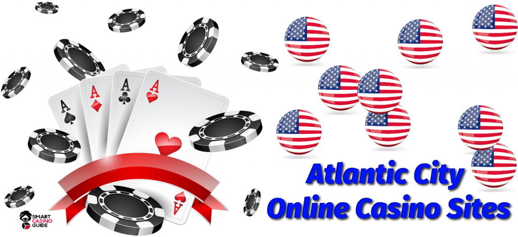 Casino cards, chips, US flags - Atlantic City Online Casino Sites