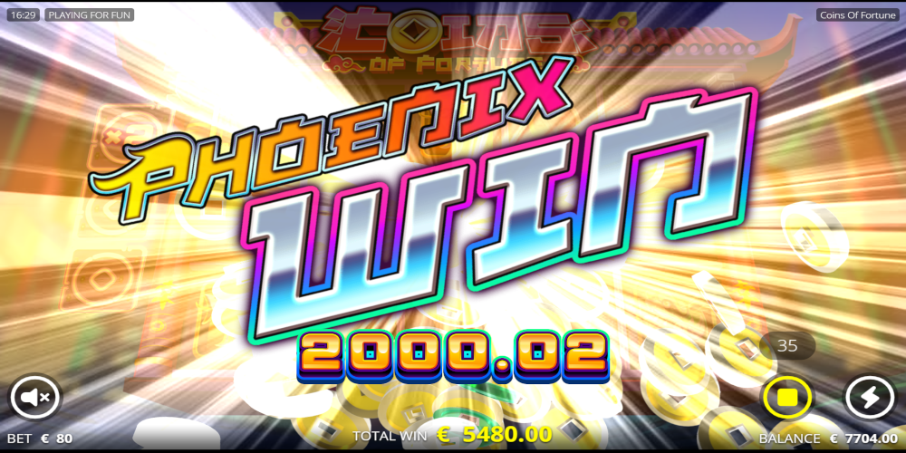 Coins of Fortune slot game Phoenix Win