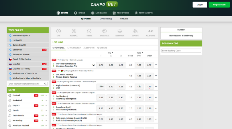 campobet sports - sports betting front page