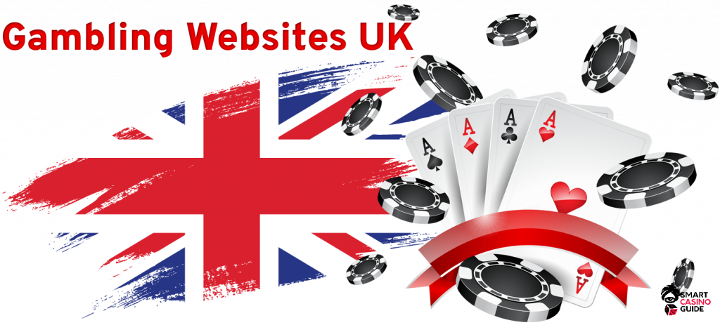 gambling websites uk - Flag, poker cards, chips