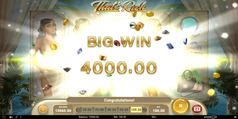 That's Rich slot game Big Win