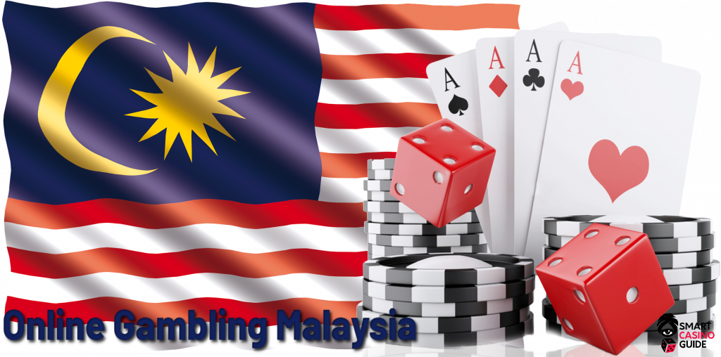 online gambling malaysia, flag, 4 aces, dice, chips