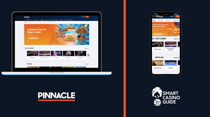 pinnacle casino review - slots live casino table games smartcasinoguide