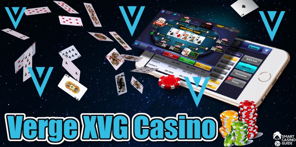 verge XVG casino - cards, smartphone, game, chips, verge logos