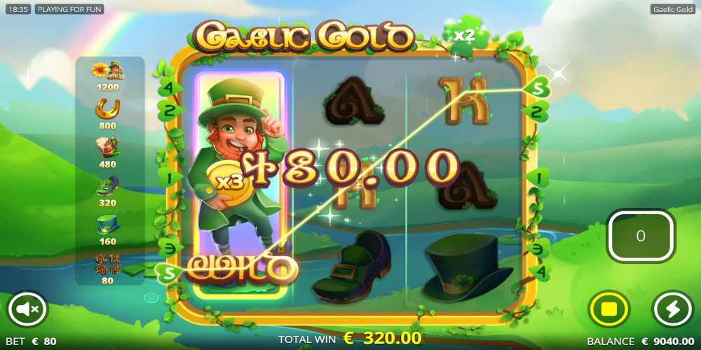 Gaelic Gold slot game Wild Win during Free Spins Gaelic Gold slot game Wild Win during Free Spins
