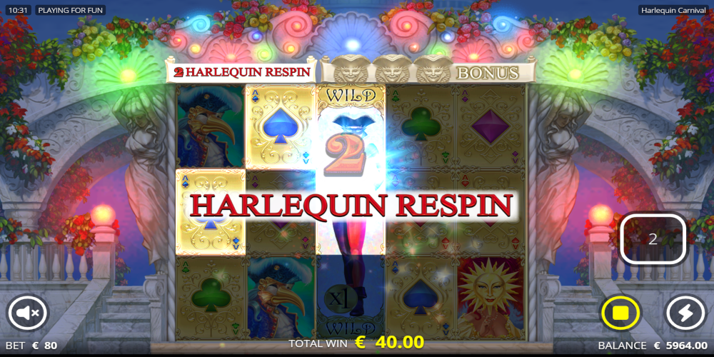 Harlequin Carnival slot game Respin Harlequin Carnival slot game Respin