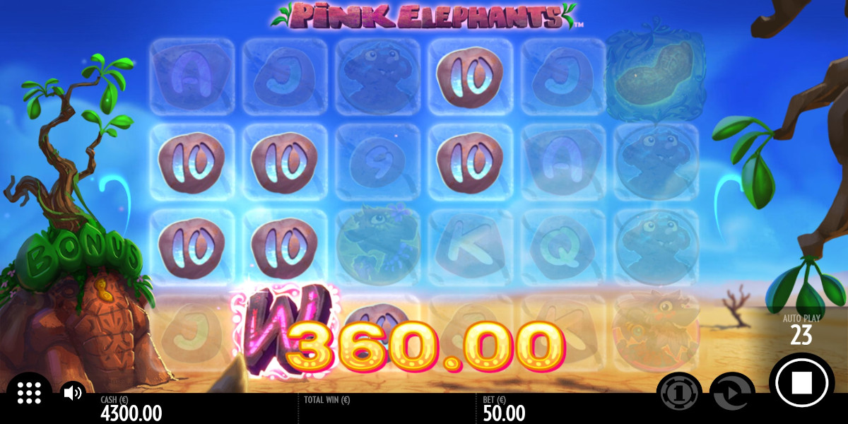 Pink Elephants slot game Wild Symbol win Pink Elephants slot game Wild Symbol win