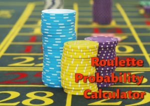 Roulette table with chips