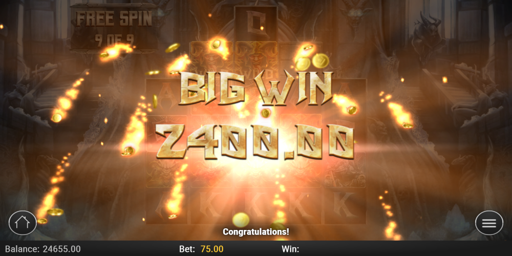 Testament slot game Big Win