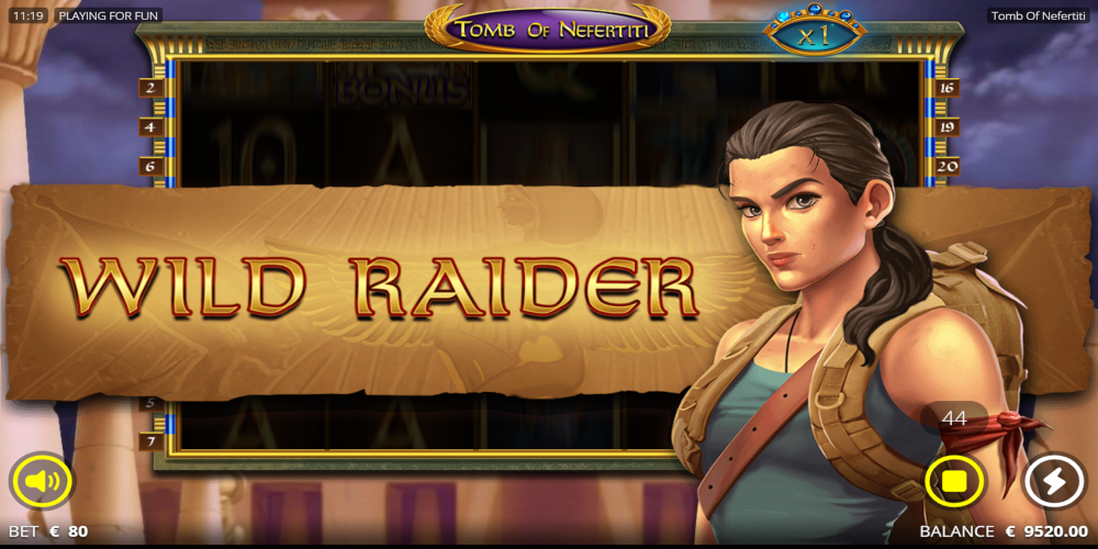Tomb of Nefertiti slot game Wild Raider