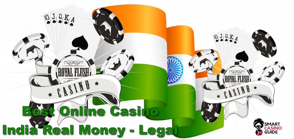 royal flush, cards, chips from casino, best online casino in India real money - legal