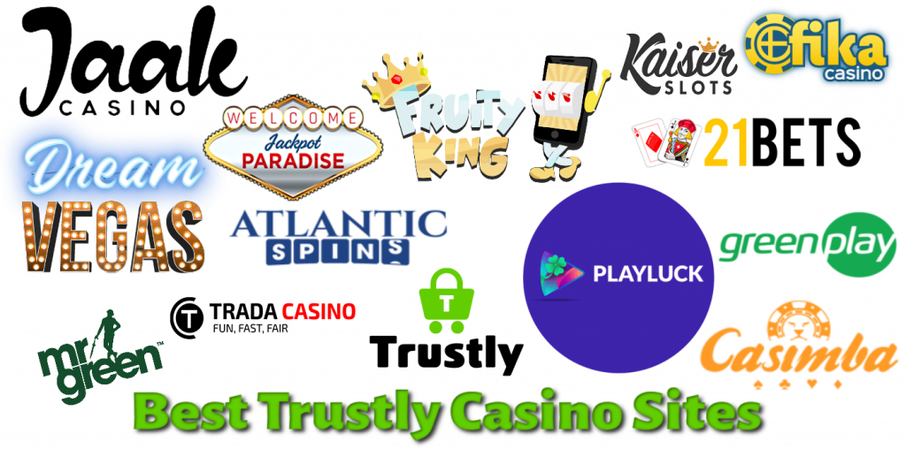 best trustly casino sites logo with Trustly logo