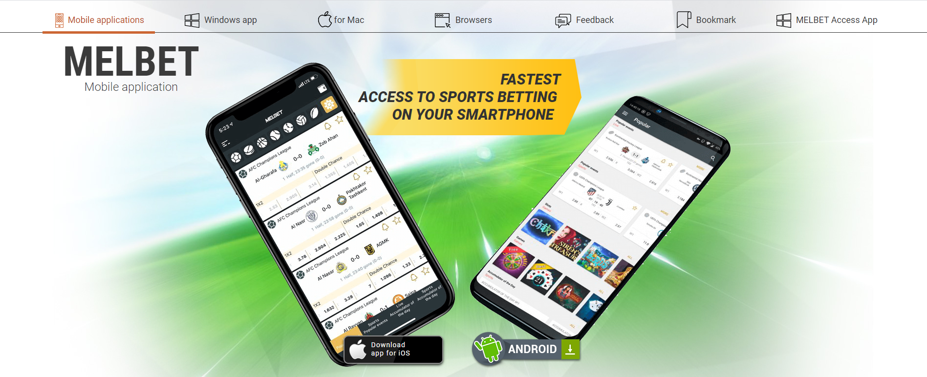 melbet mobile app android ios windows