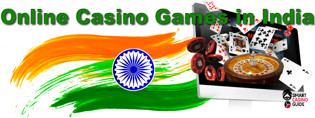 play online casino games in India, flag and computer