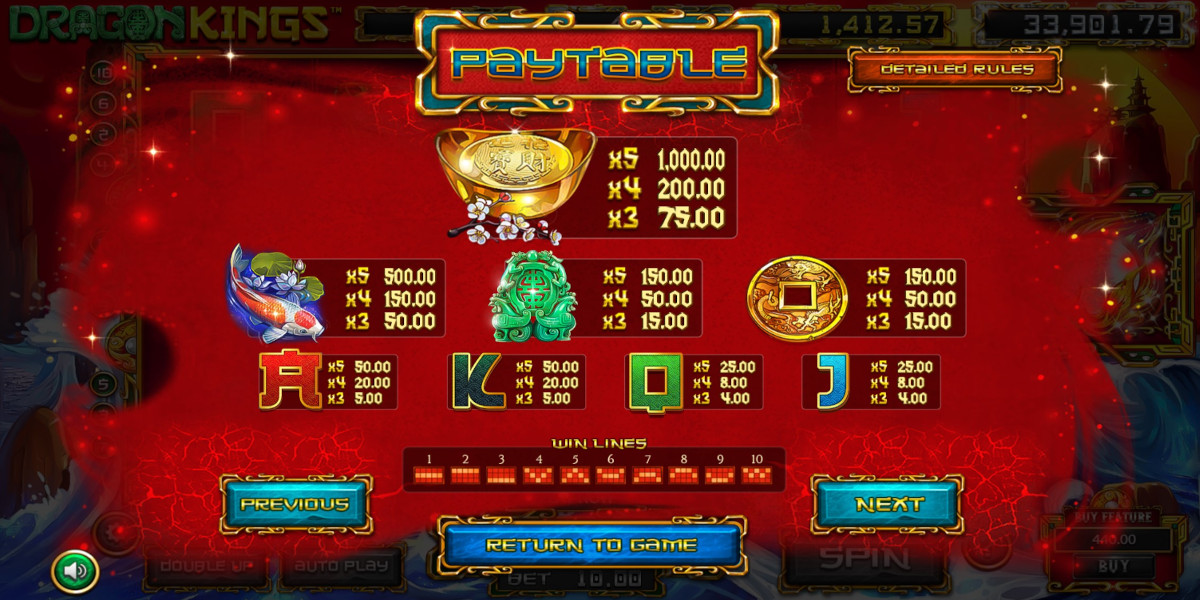 Dragon Kings slot game PayTable Dragon Kings slot game PayTable