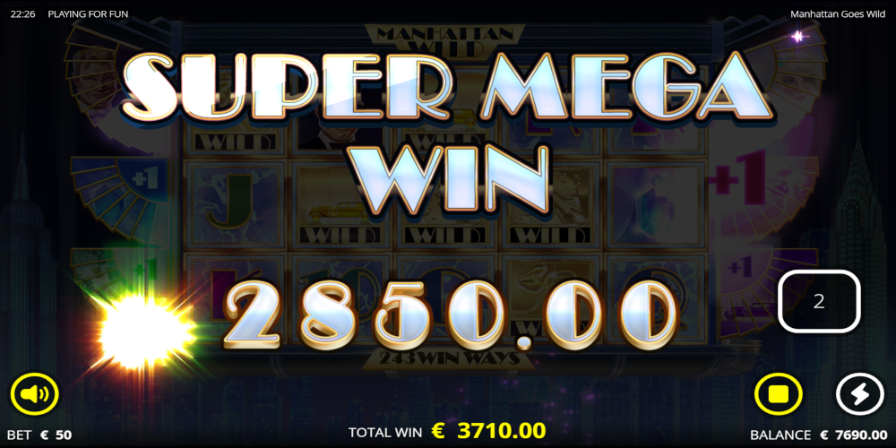 Manhattan Goes Wild slot game Super Mega Win