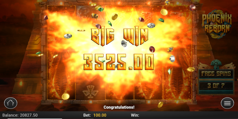 Phoenix Reborn by Play n GO slot game Big Win