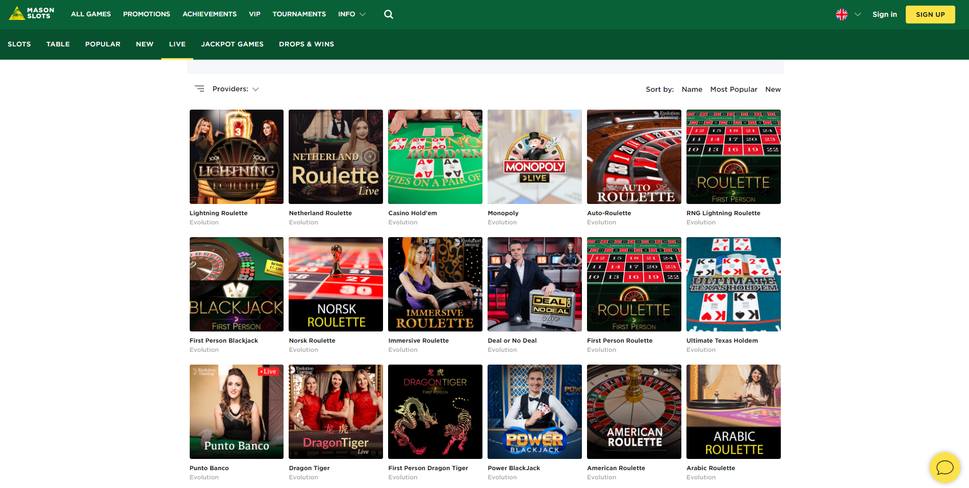 mason slots live casino lightning roulette blackjack baccarat
