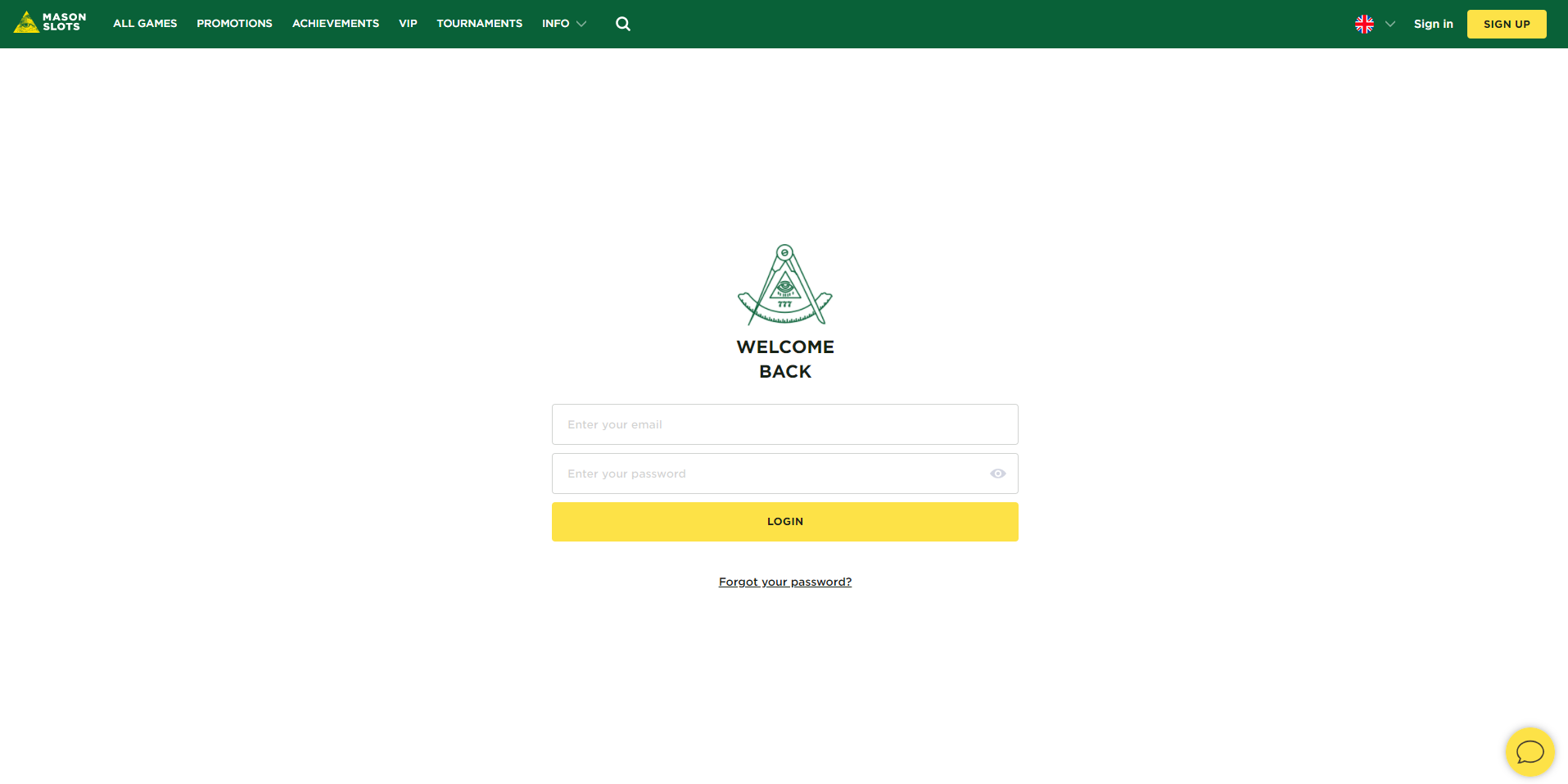 mason slots login sign in