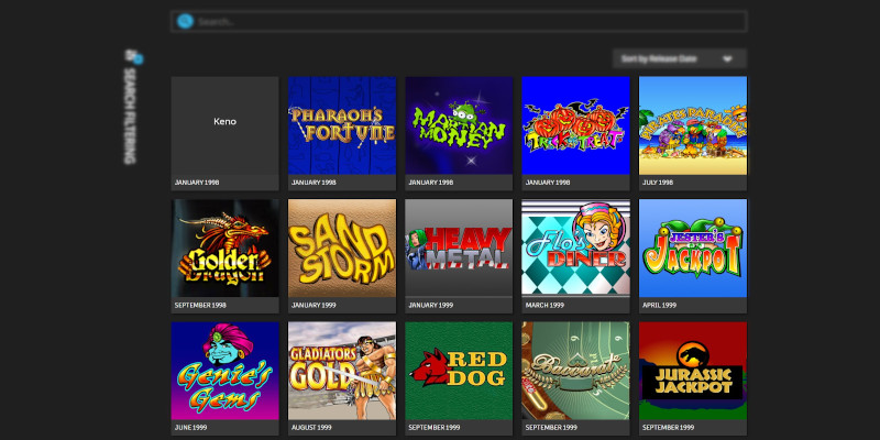 First Microgaming slot was released in 1998 - slots list from Microgaming website