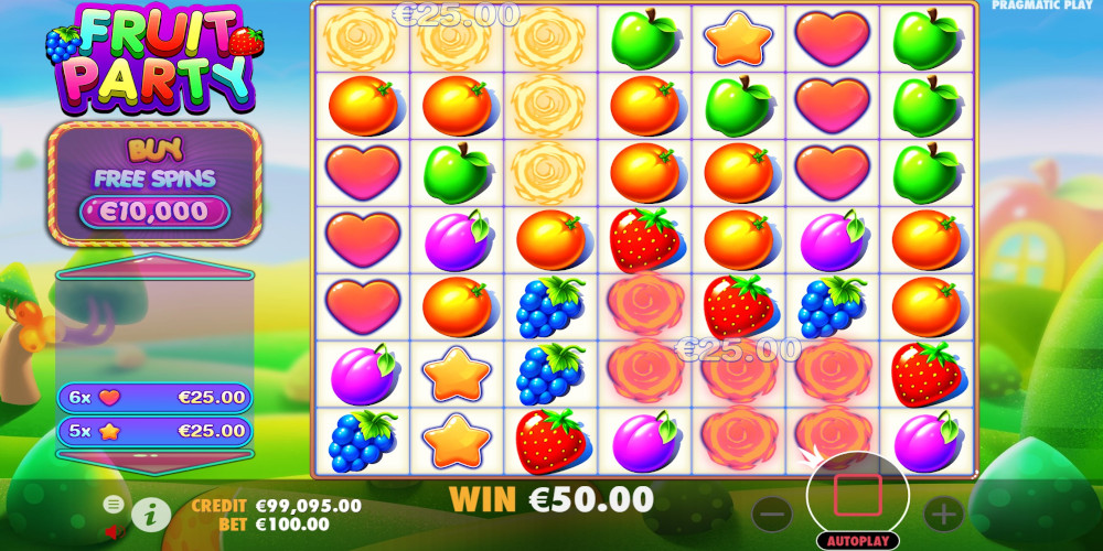 Fruit Party casino gambling slot - Fruit Party Bonus buy feature in DEMO mode Fruit Party casino gambling slot - Fruit Party Bonus buy feature in DEMO mode
