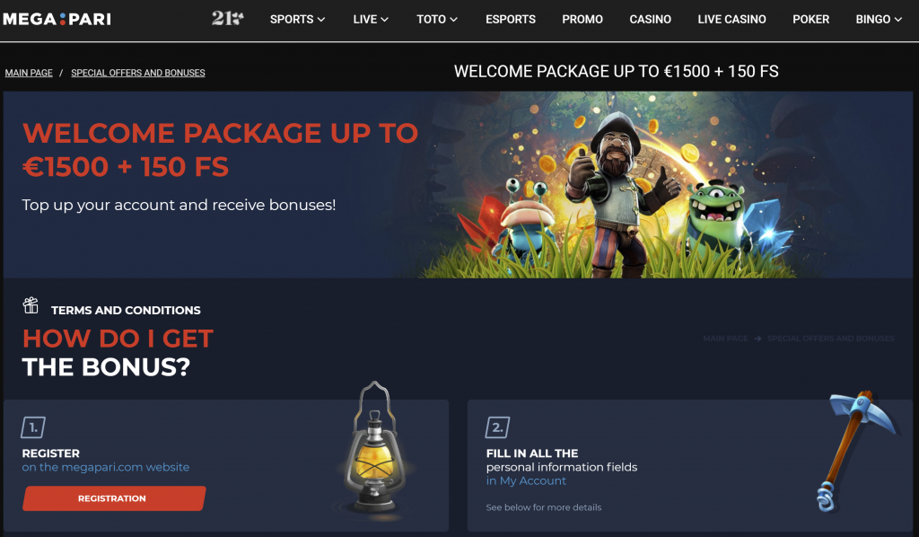 Mega pari welcome package