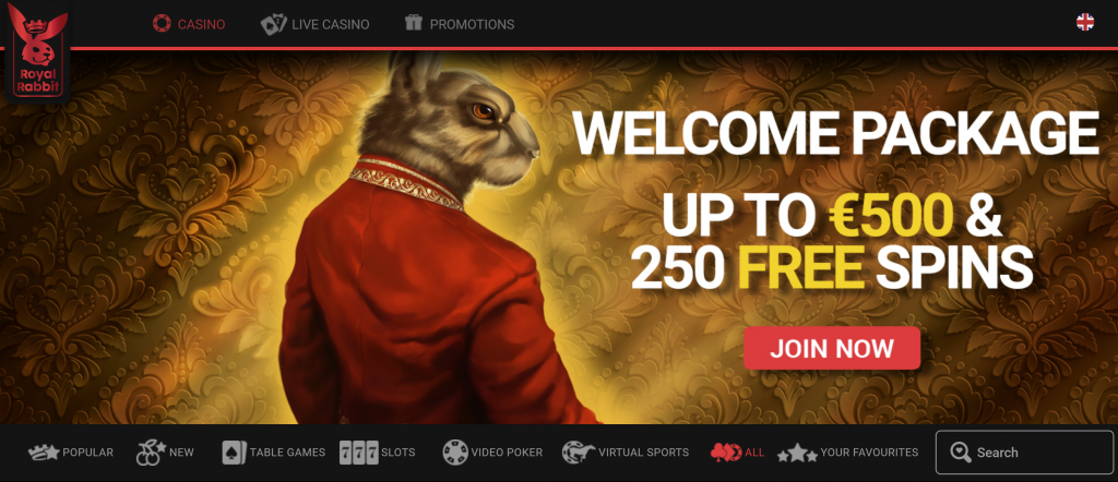 Royal Rabbit first deposit bonus online casino
