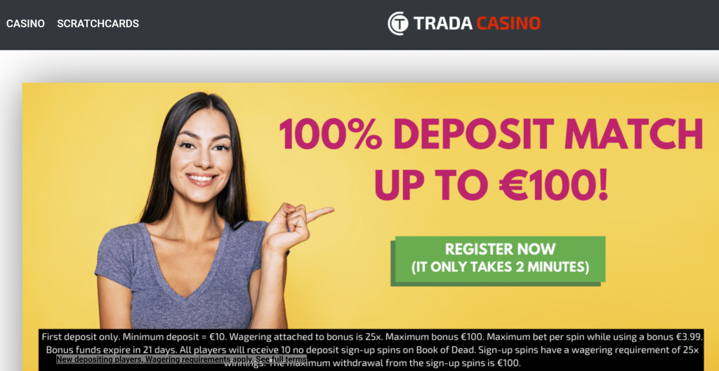 Trada casino match up bonus