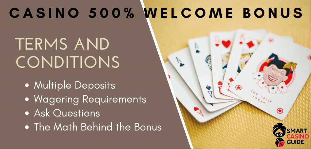 Casino 500% Willkommensbonus - Bedingungen und Konditionen