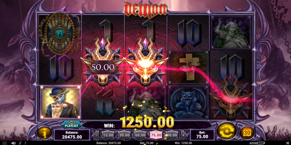Slot game Demon online free - Bonus Wild win