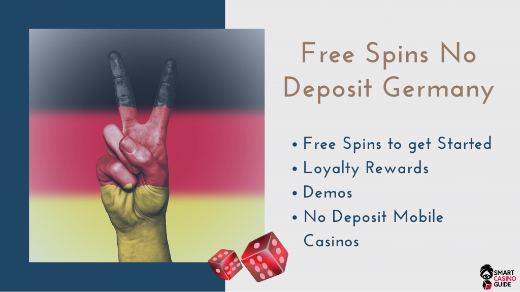 Types of Free Spins No Deposit Germany - Flag with Peace Sign, Two Red Casino Dice