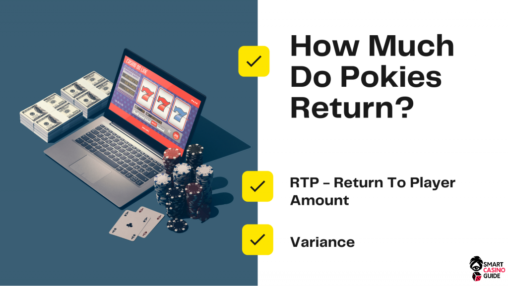 How Much Do Pokies Return - Laptop, Money, Aces, Stack of Chips