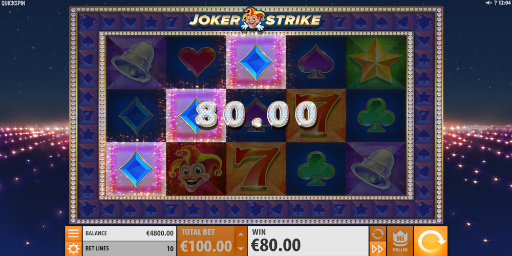 Joker Strike has the Highest RTP of Quickspin slot games