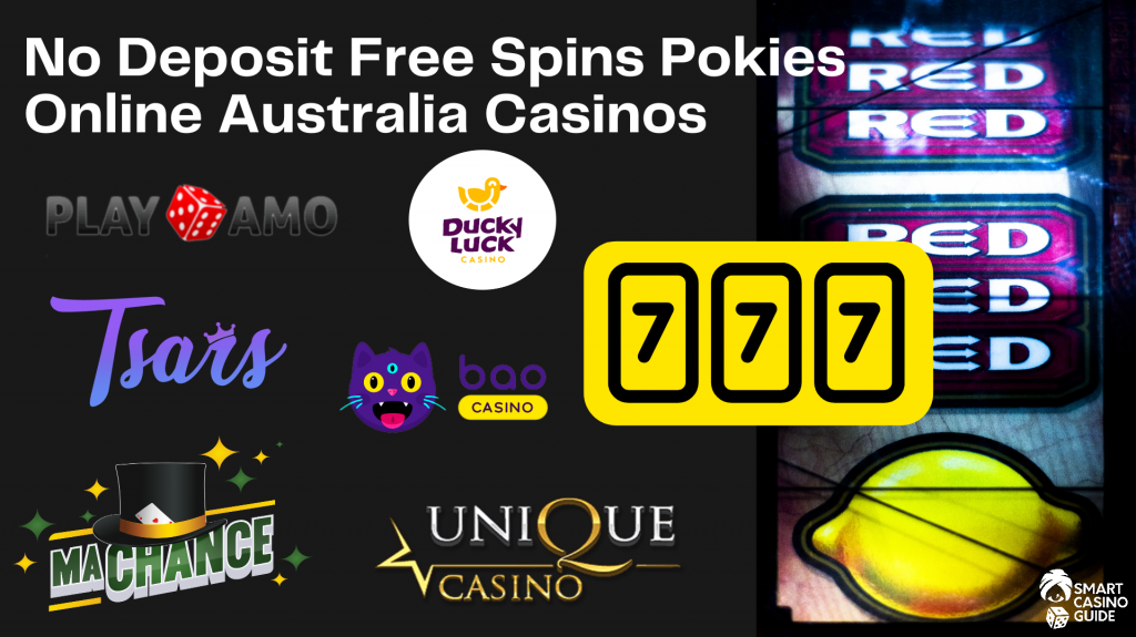 No Deposit Free Spins Pokies Online Australia Casinos with Logotypes