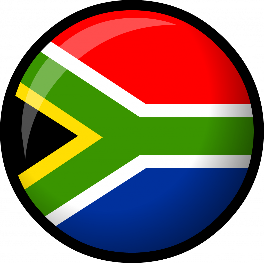 South Africa Flag - Round
