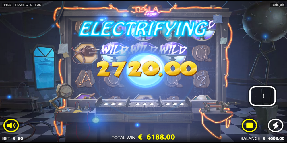 Tesla Jolt slot game Big Win
