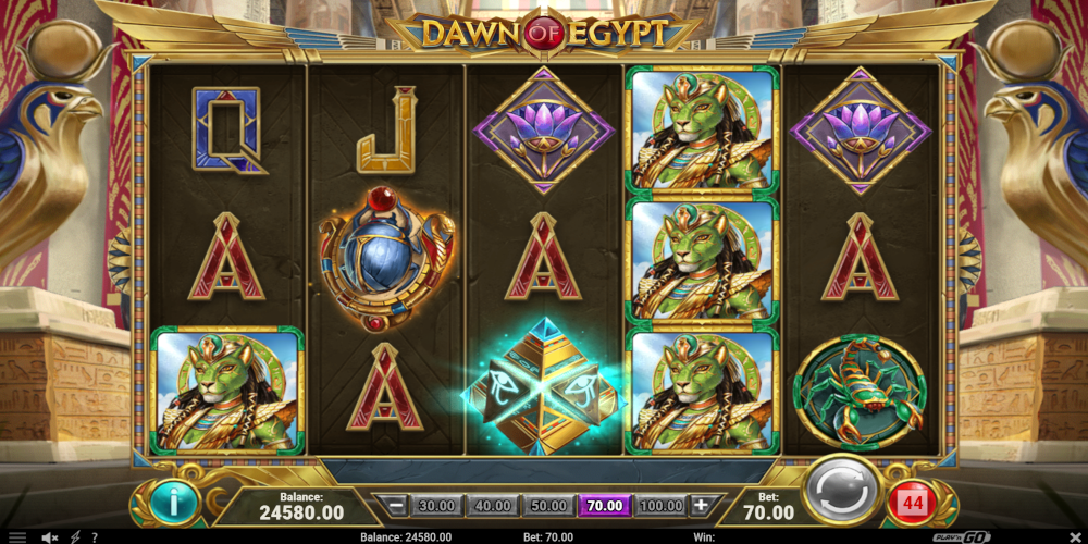 Dawn of Egypt slot game GamePlay