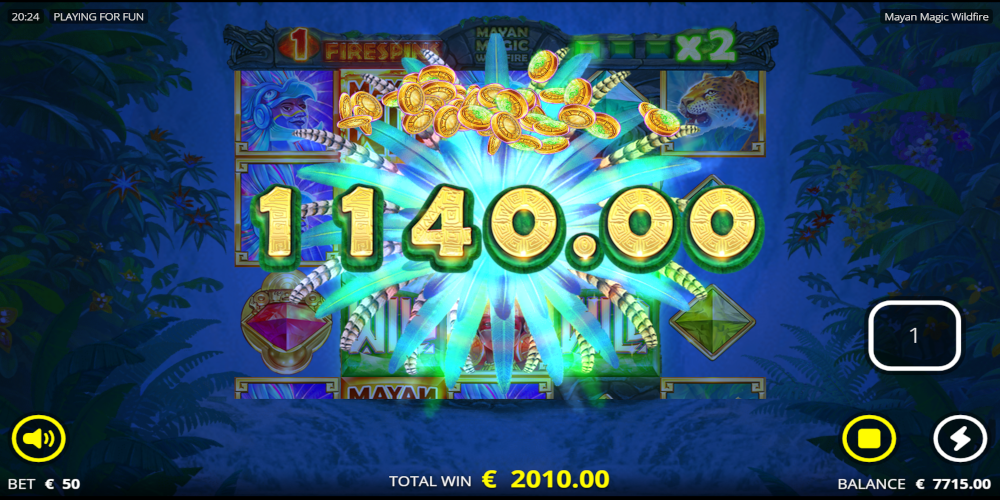Mayan Magic Wildfire slot game Big Win