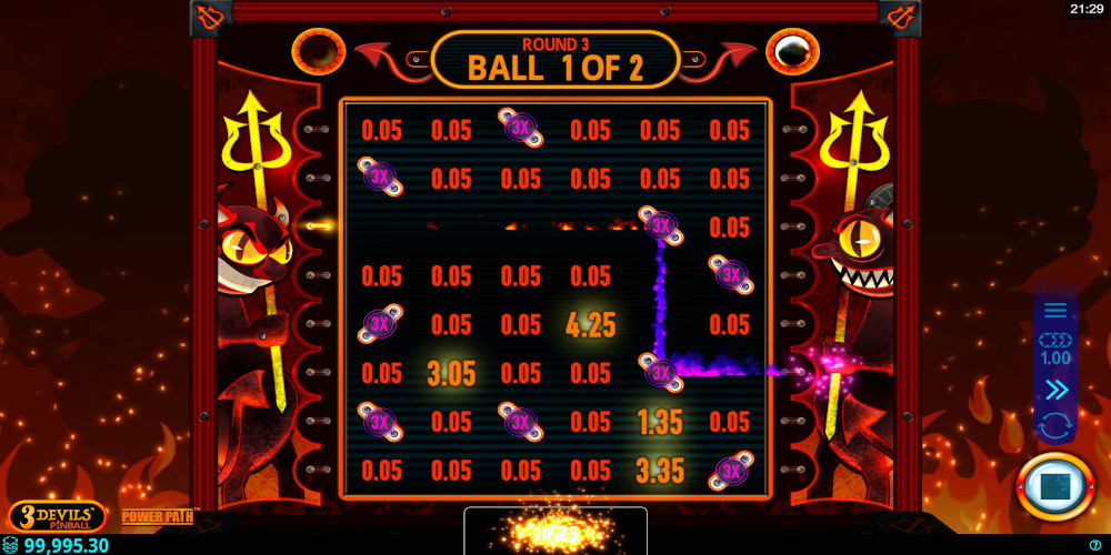 3 Devils Pinball slot game Bonus feature 3 Devils Pinball slot game Bonus feature