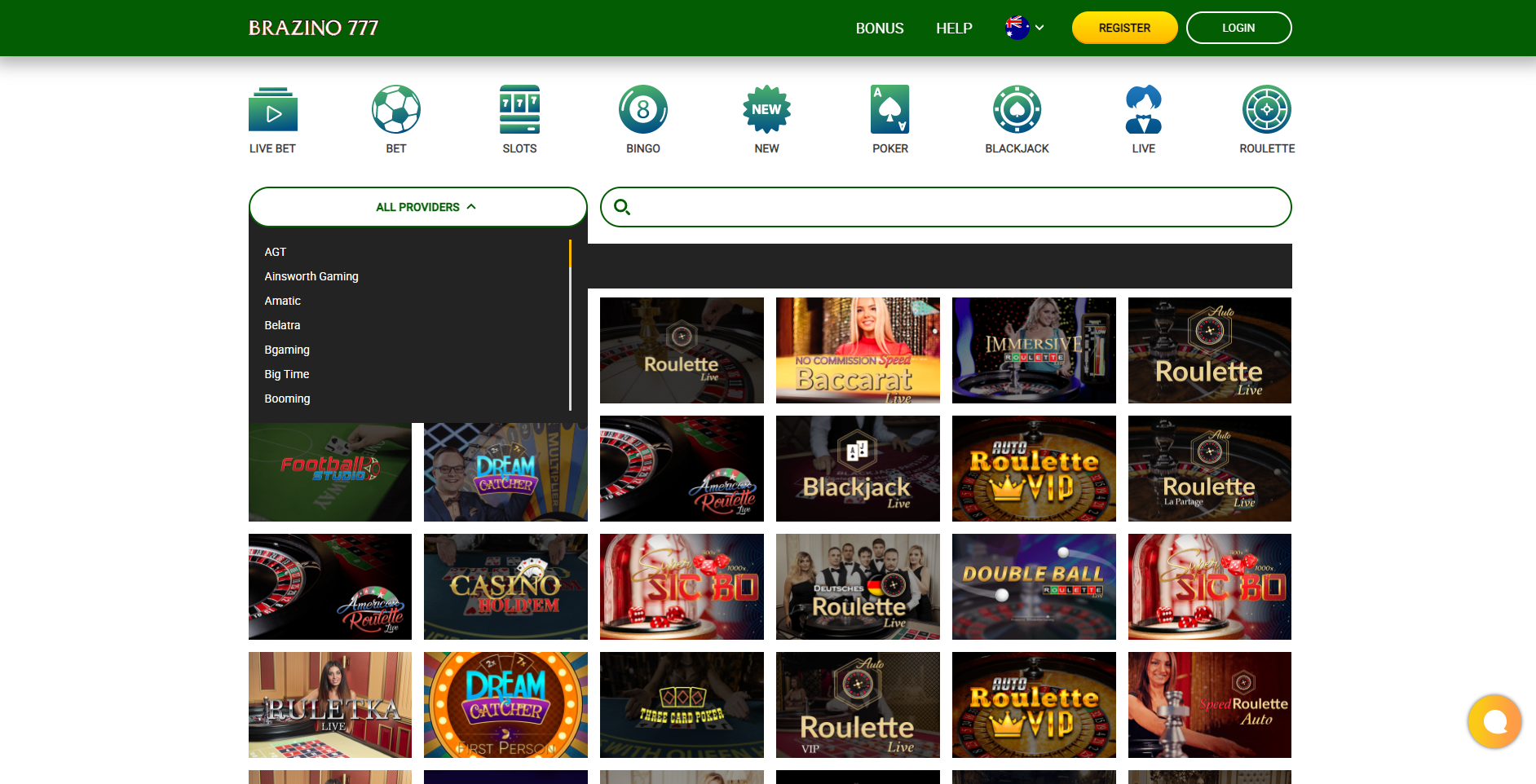 brazino777 live casino dream catcher blackjack baccarat roulette evolution gaming live dealer