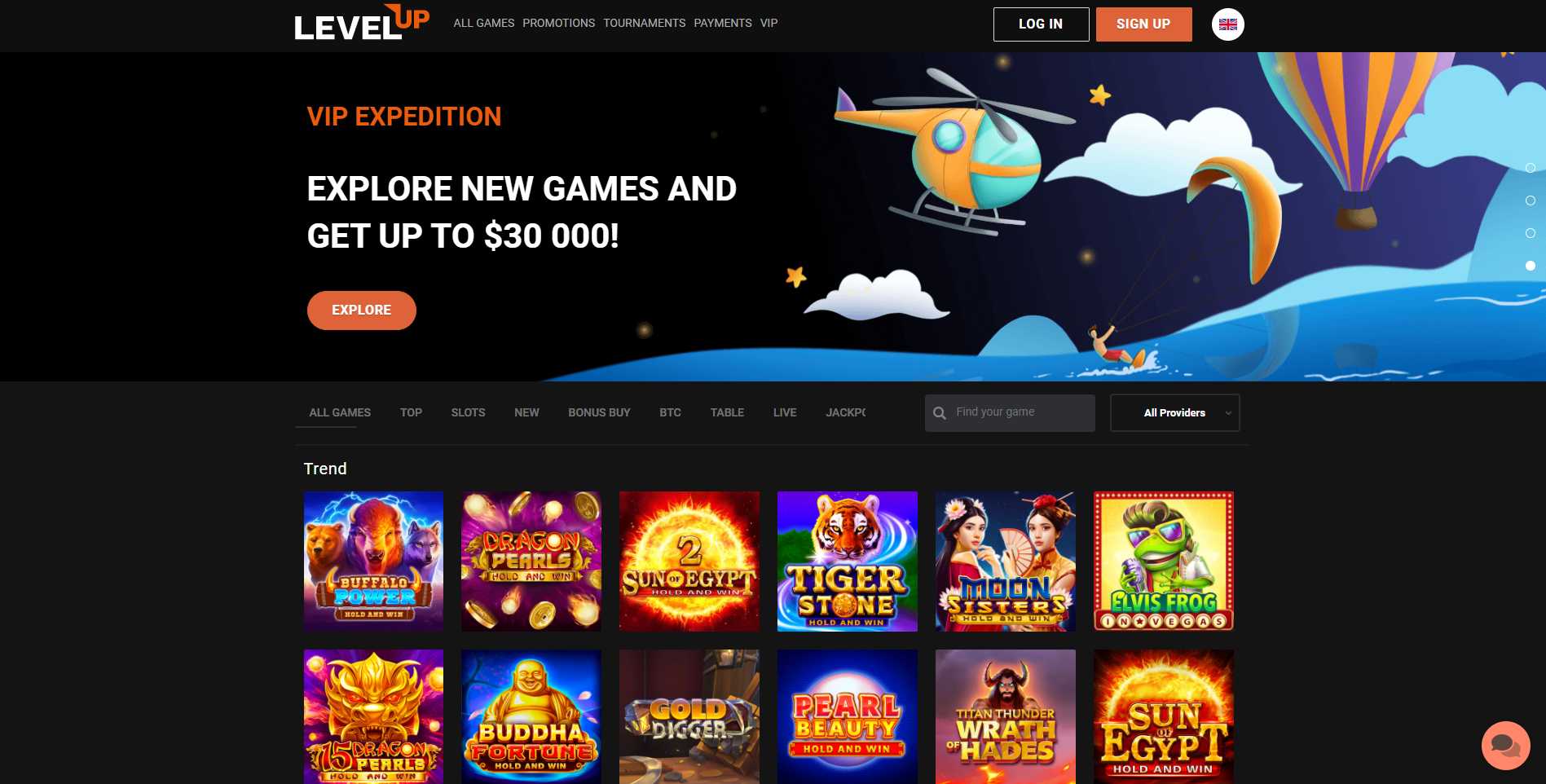 levelup casino website