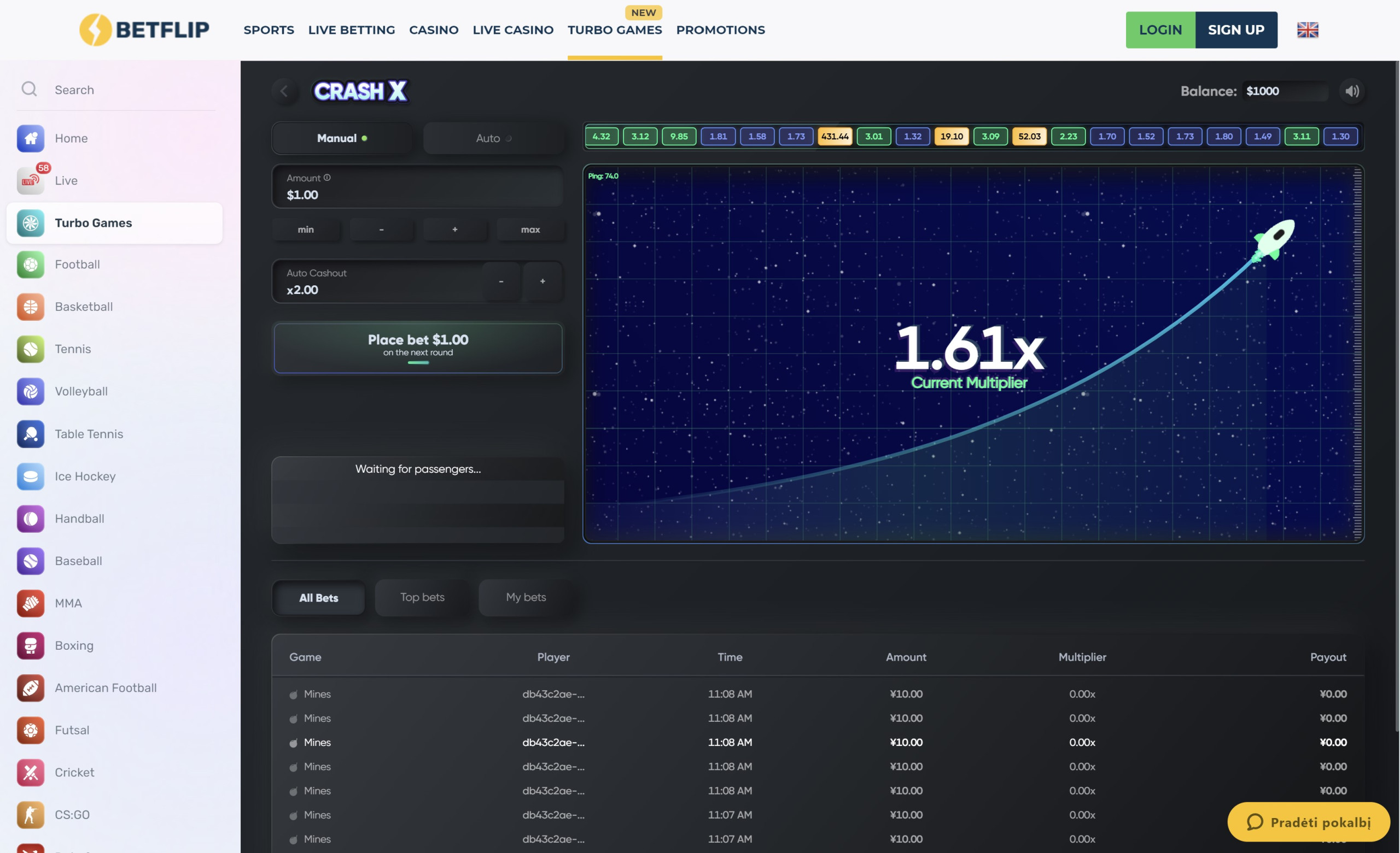 betflip turbo games crashx betflip turbo games crashx