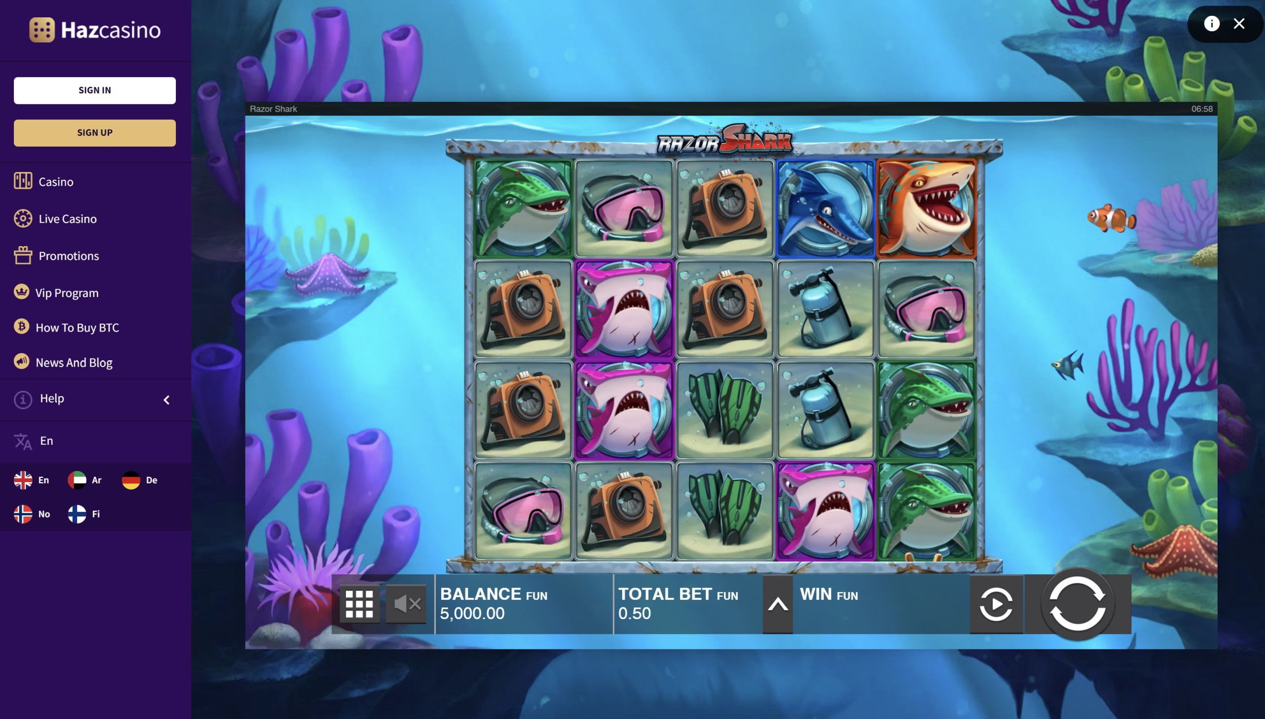 razor shark push gaming slot razor shark push gaming slot