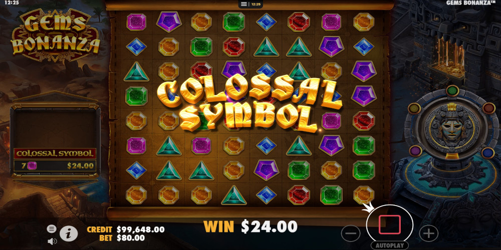 Gems Bonanza slot game Colossal Symbol feature Gems Bonanza slot game Colossal Symbol feature