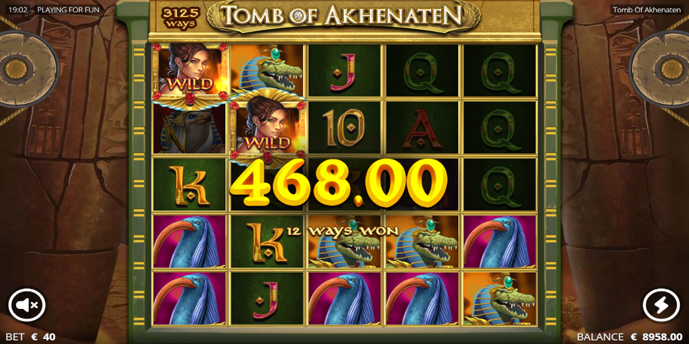 Casino game Tomb of Akhenaten bonus feature - expanded ways to win Casino game Tomb of Akhenaten bonus feature - expanded ways to win